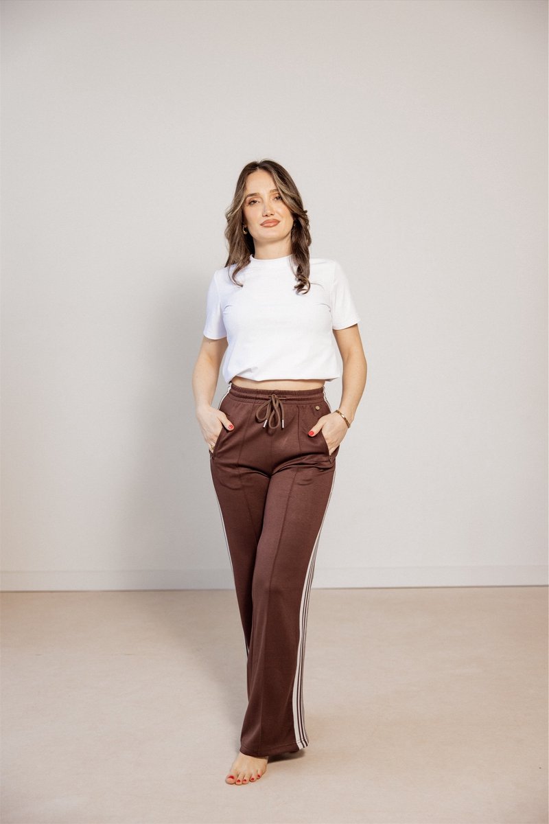 Loungewear Broek van Ambika / Trainingsbroek Simone / Bruin / M/L