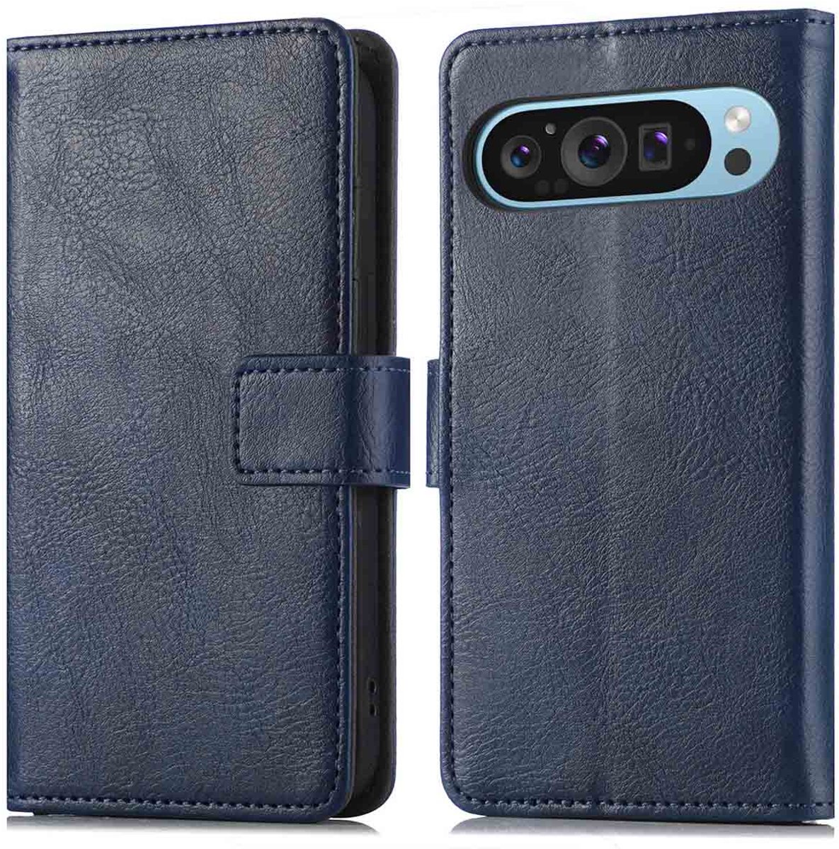 imoshion Hoesje - Geschikt voor Google Pixel 9 Pro XL - Luxe Bookcase - Donkerblauw