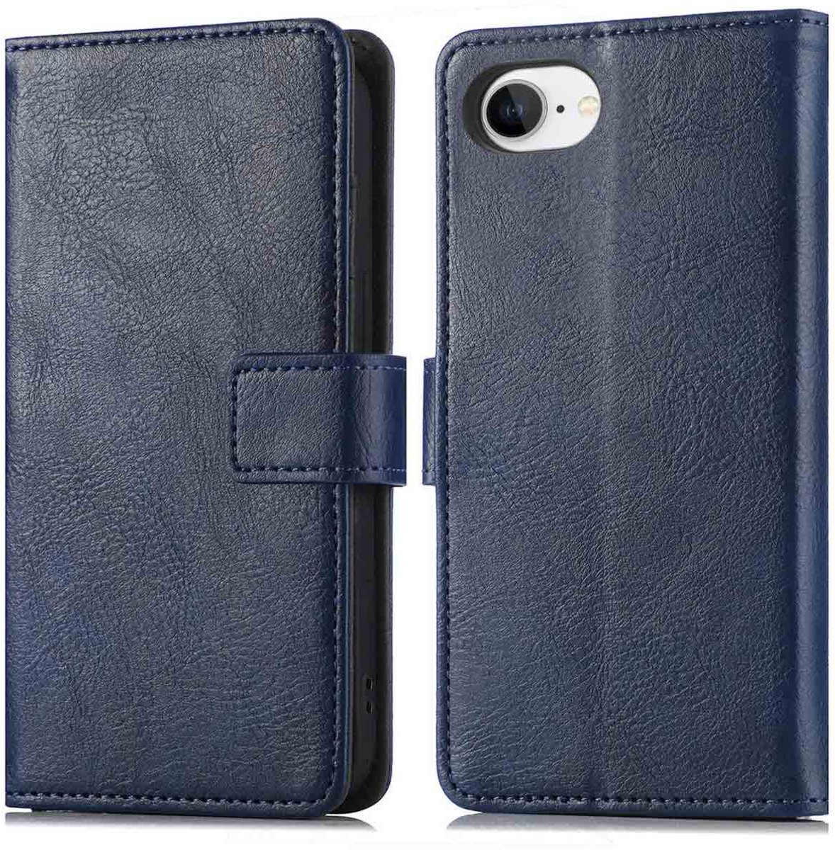 imoshion Hoesje - Geschikt voor Apple iPhone 17e / 16e - Luxe Bookcase - Donkerblauw