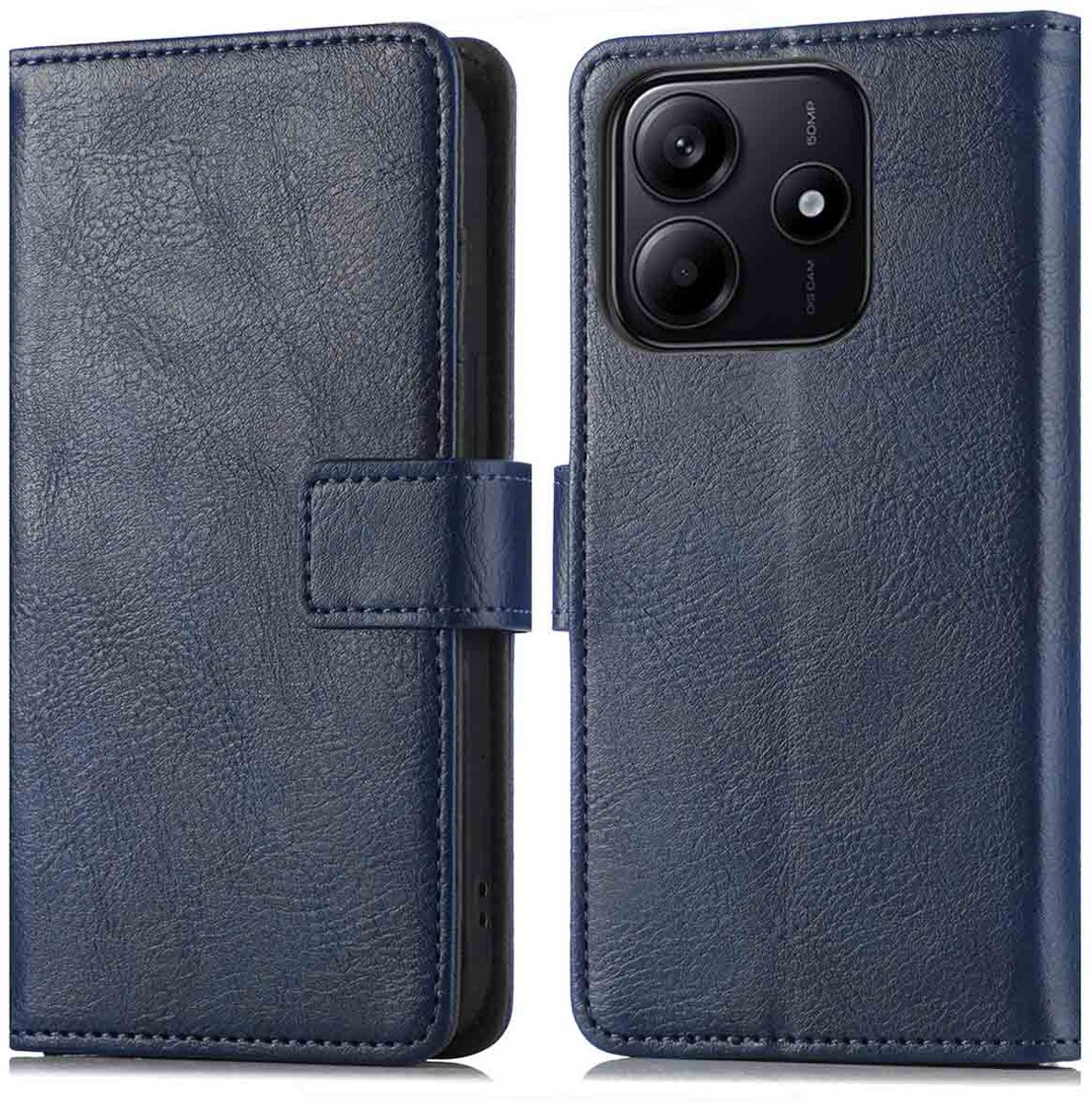 imoshion Hoesje - Geschikt voor Xiaomi Redmi Note 14 5G - Luxe Bookcase - Donkerblauw
