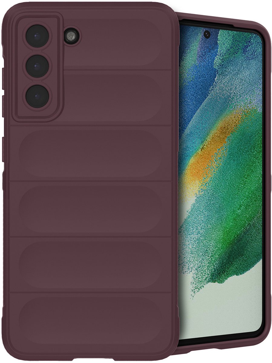 imoshion Hoesje - Geschikt voor Samsung Galaxy S21 FE - EasyGrip Backcover - Aubergine