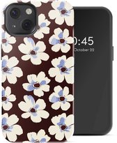 Selencia Hoesje - Geschikt voor Apple iPhone 13 - Backcover geschikt voor MagSafe - Choco Flower Pop