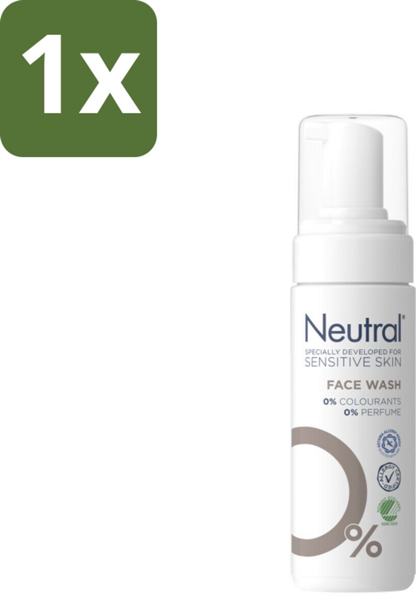 1 x Neutral - Gezichtsreiniger - Gevoelige huid - Face Wash Parfumvrij - 150 ml - Gevoelige Huid - Gezichtsreiniger - Parfumvrij - Glycerine - Dermatologisch Getest