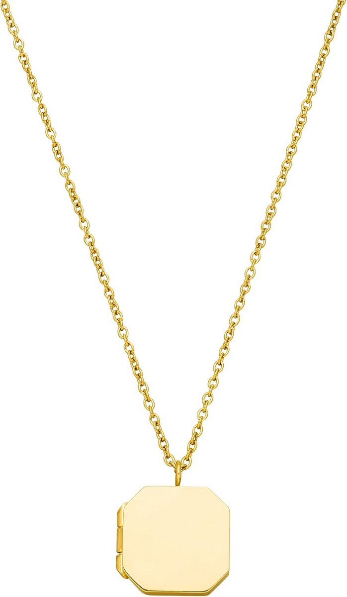 Verstelbare Medaillon Halsketting Dames | Waterdicht Duurzaam Roestvrij Staal | Goudkleurig