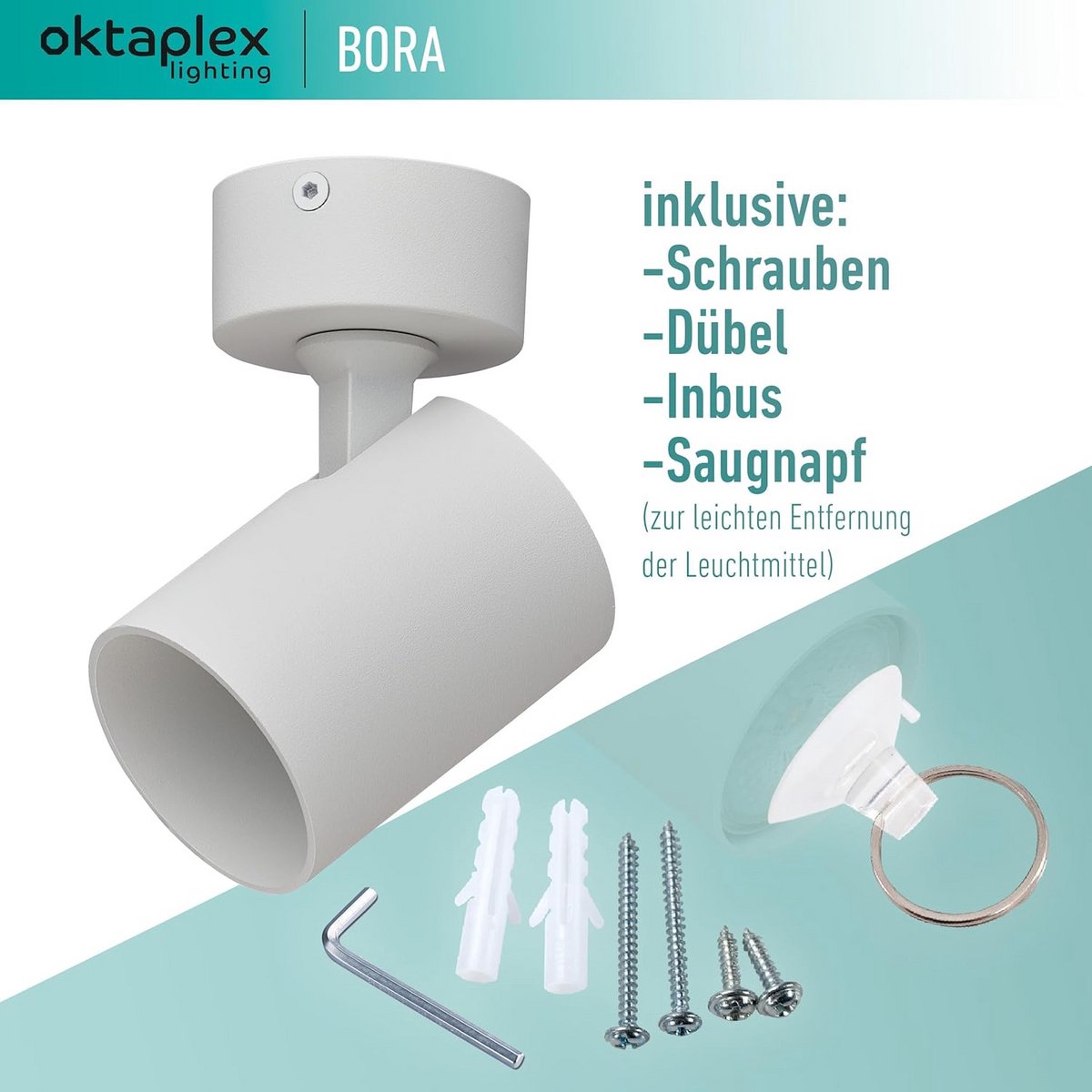 Draaibare GU10 LED Plafondspot 1-lamp voor Functionele Verlichting in Wit