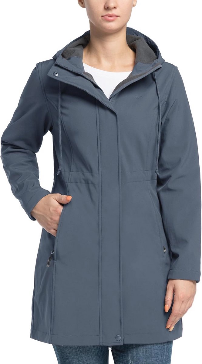 Lichte Softshelljas voor Dames - Ademend en Functioneel Windjack met Capuchon