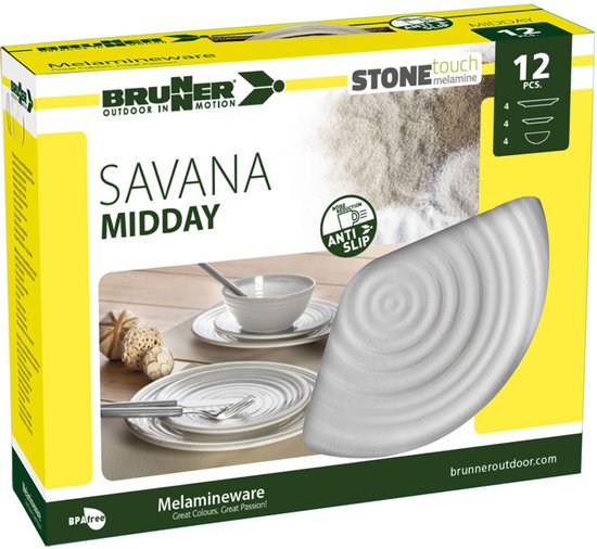 Brunner Savana Midday - melamine serviesset (12 delig) — afbeelding 3