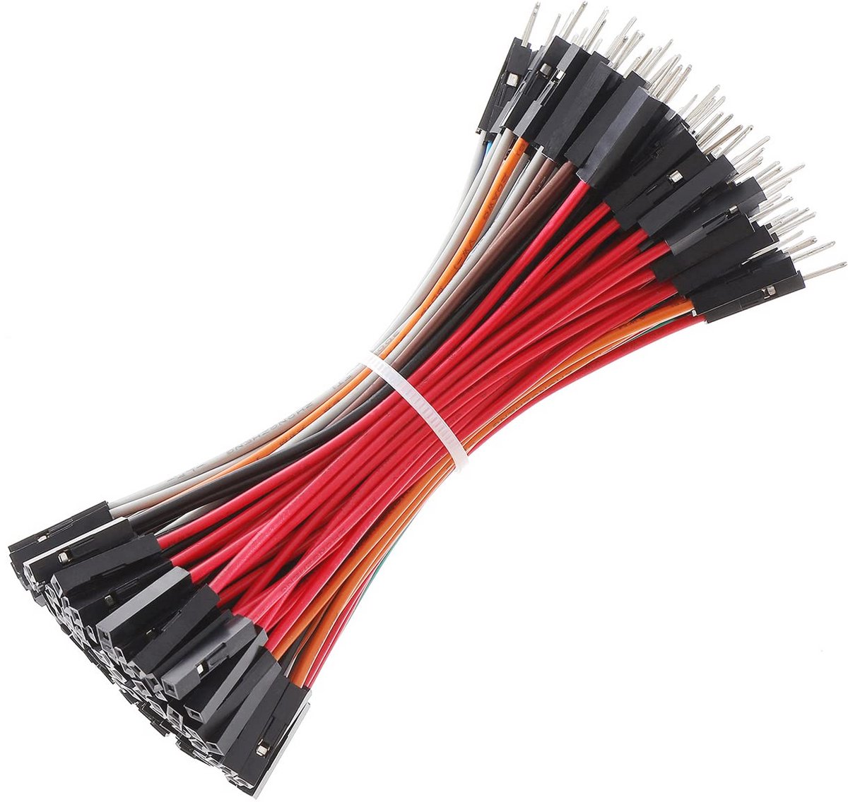 Breadboard Jumper Draad 20AWG - Mannelijk, Vrouwelijk, 10 Kleuren, 120 Stuks
