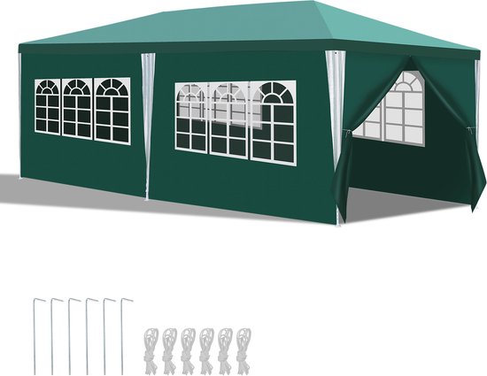 Garden Partytent met Zijwanden - Paviljoen - 3x6 - Waterdicht - Groen