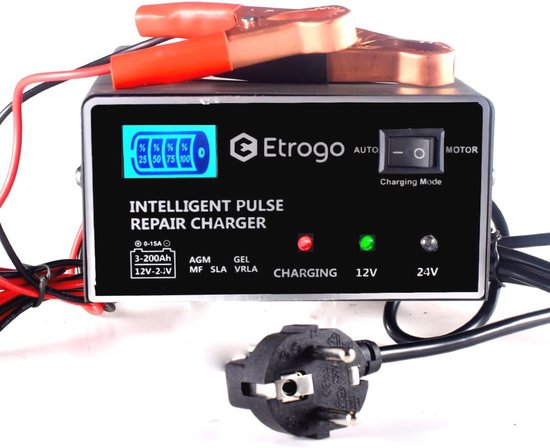 12V/24V 8A intelligente acculader, beheerder van de acculader en
