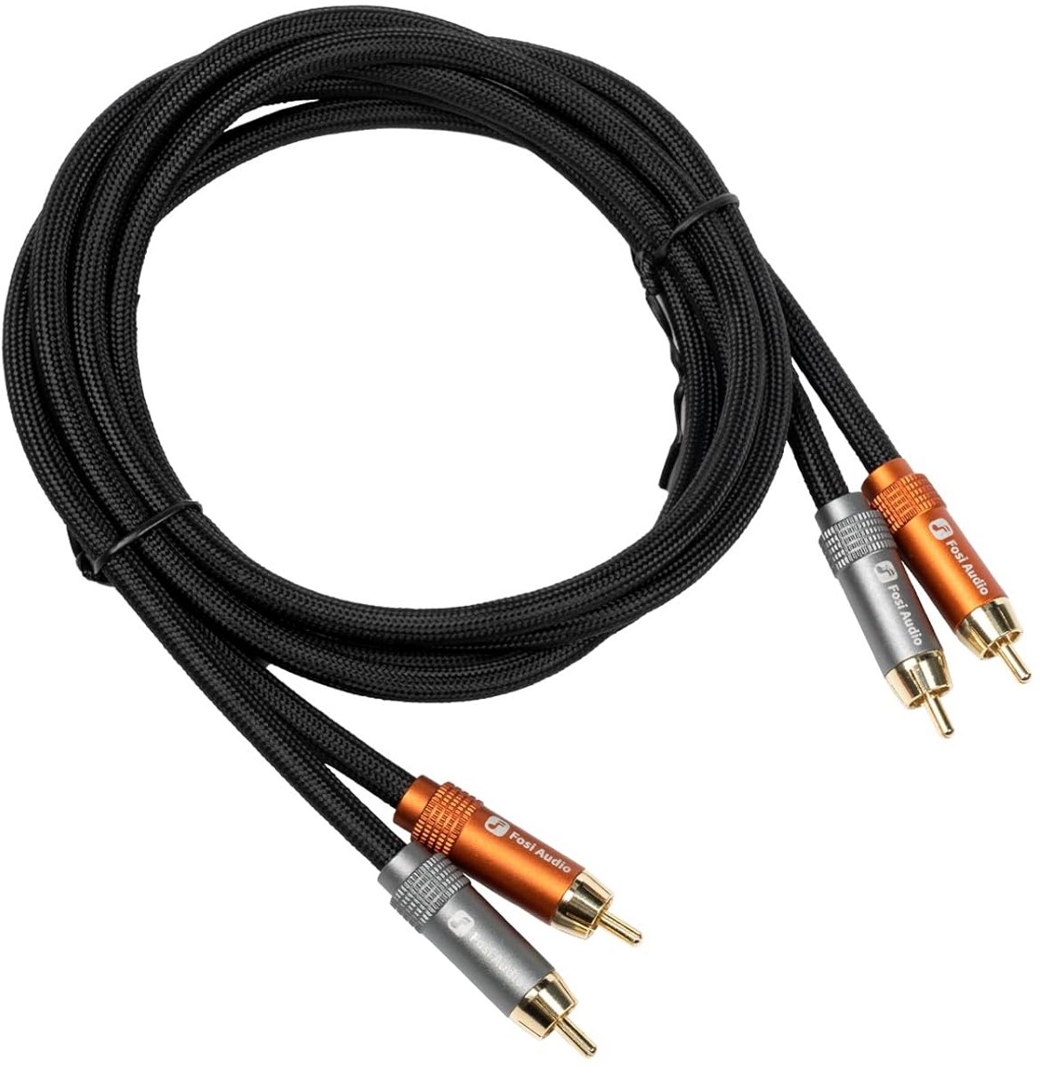 Sterk RCA Kabel 2RCA Mannelijk naar 2RCA Mannelijk - 1.2 Meter - Verguld voor Home Cinema, Versterker en Actieve Speakers