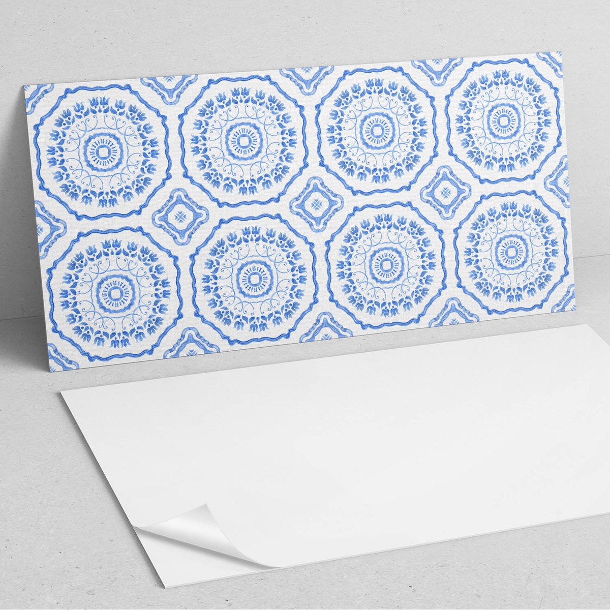 Coloray Wandpanelen Zelfklevend - Bloemenpatroon in cirkels PVC Wandpanelen - 120 cm x 60