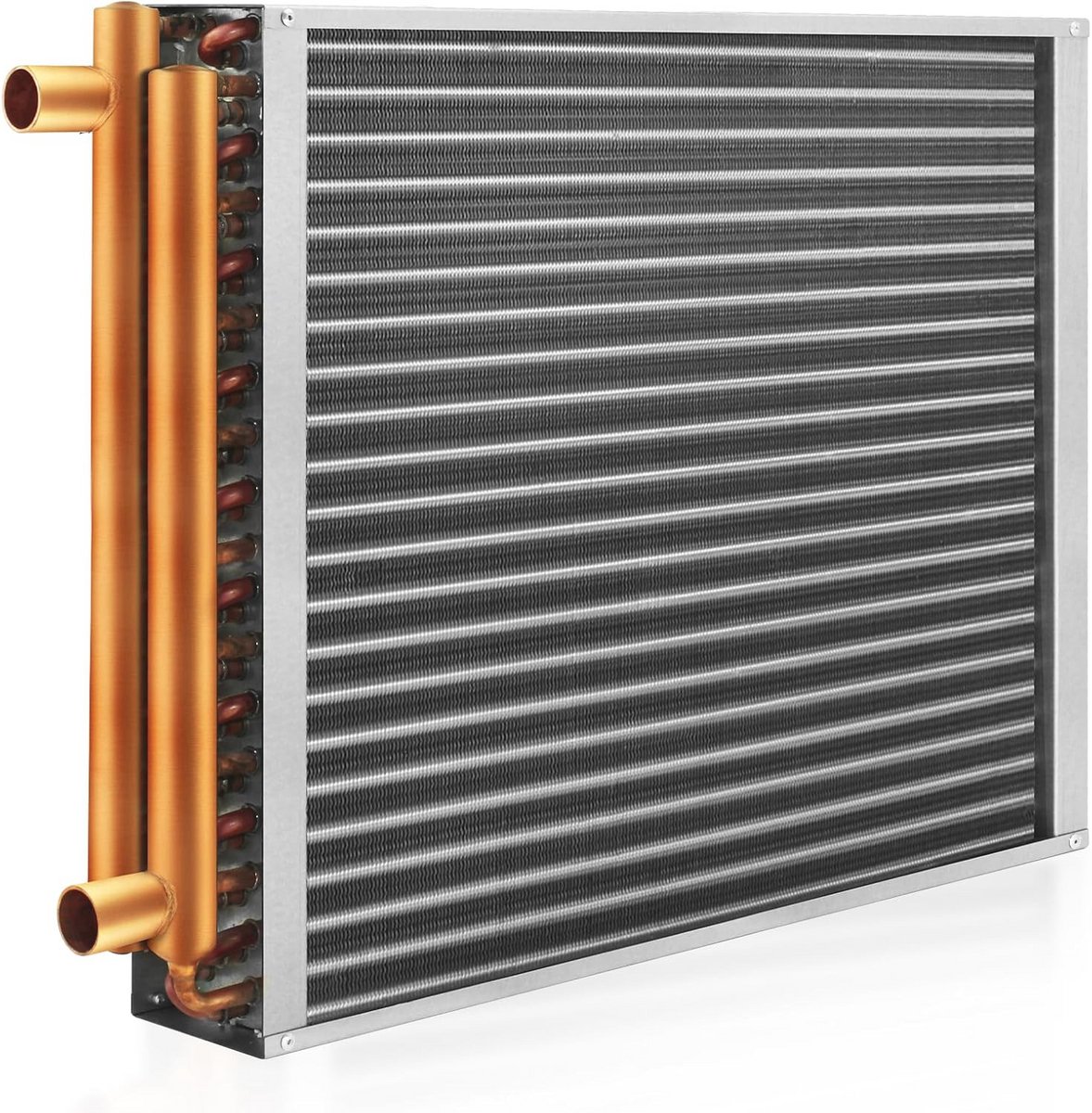 Water lucht warmtewisselaar 12x15 - 1" koperen aansluitingen voor verwarming en koeling