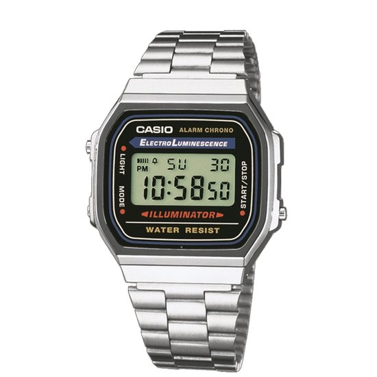 Casio Vintage Iconic A168WA-1YES Unisex Horloge 36,3 mm - Zilverkleurig