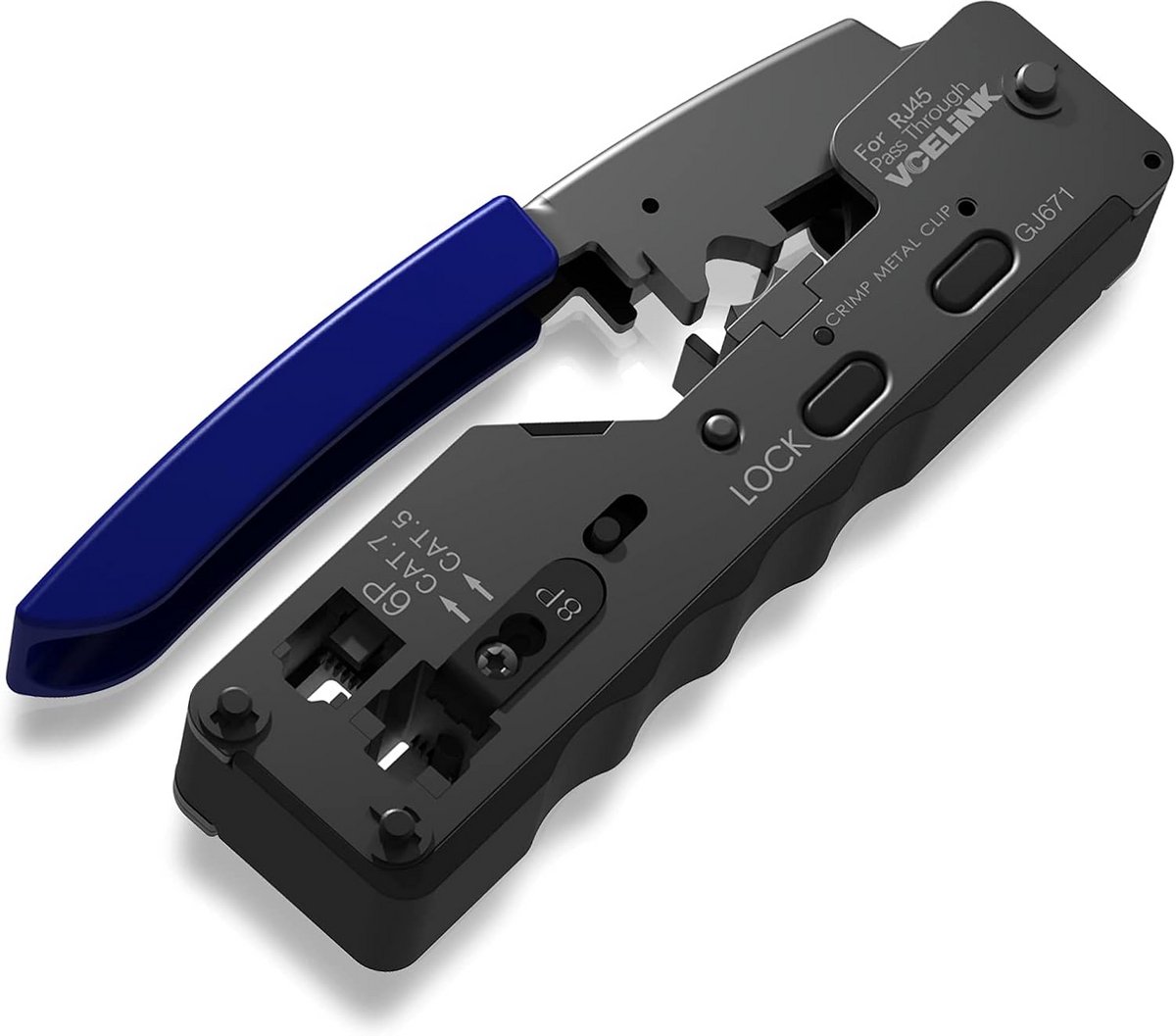 Krimptang voor RJ45 Stekkers - Netwerktang voor CAT 5, 6 en 7 - Handig Gereedschap voor Thuis en Professionals