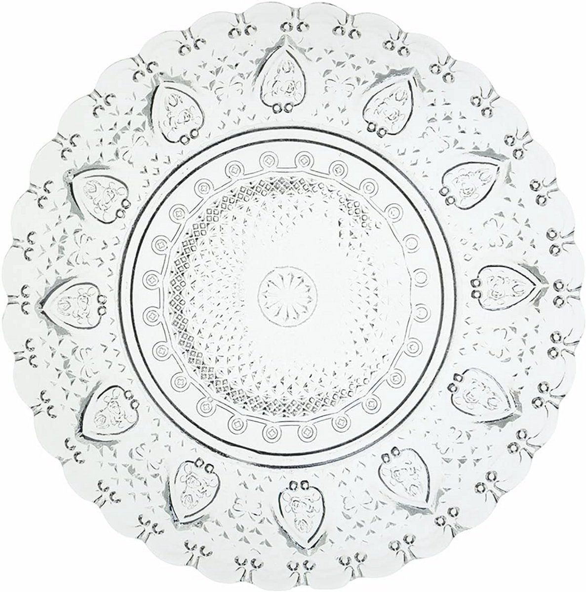 Set van 6 glazen borden Ø 12,8 cm voor elegante presentaties