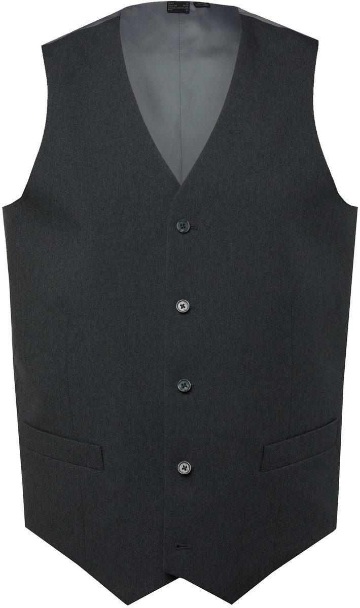 Men Plus - Heren - Bodywarmer business mix & match Porto - Grijs - Maat 40