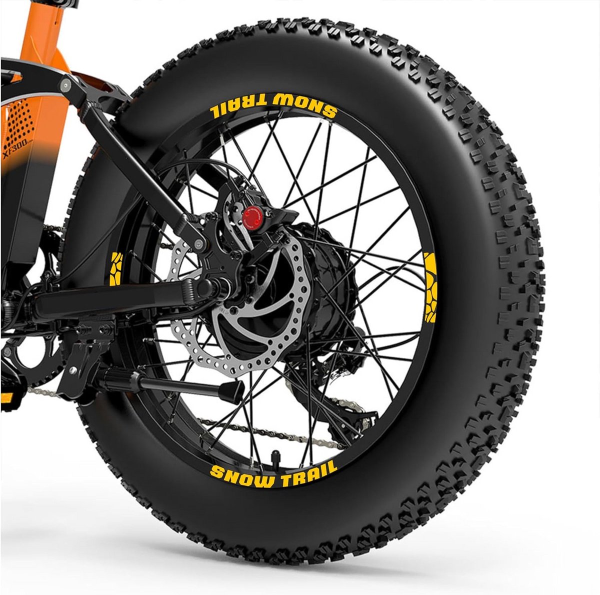 Set Velgstickers voor 20 Inch Fietswielen MTB en Fatbike - Geel