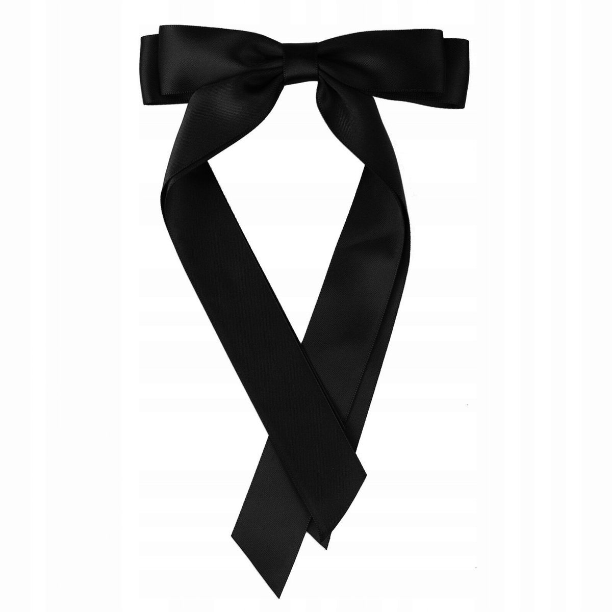 Elegante zwarte strike haarclip - lange dunne clip