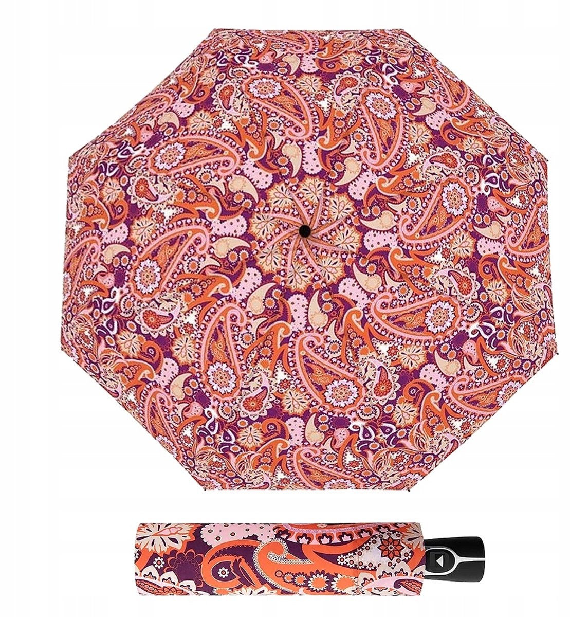 Doppler Paisley Damesparaplu - Sterk, Licht & Półautomatic