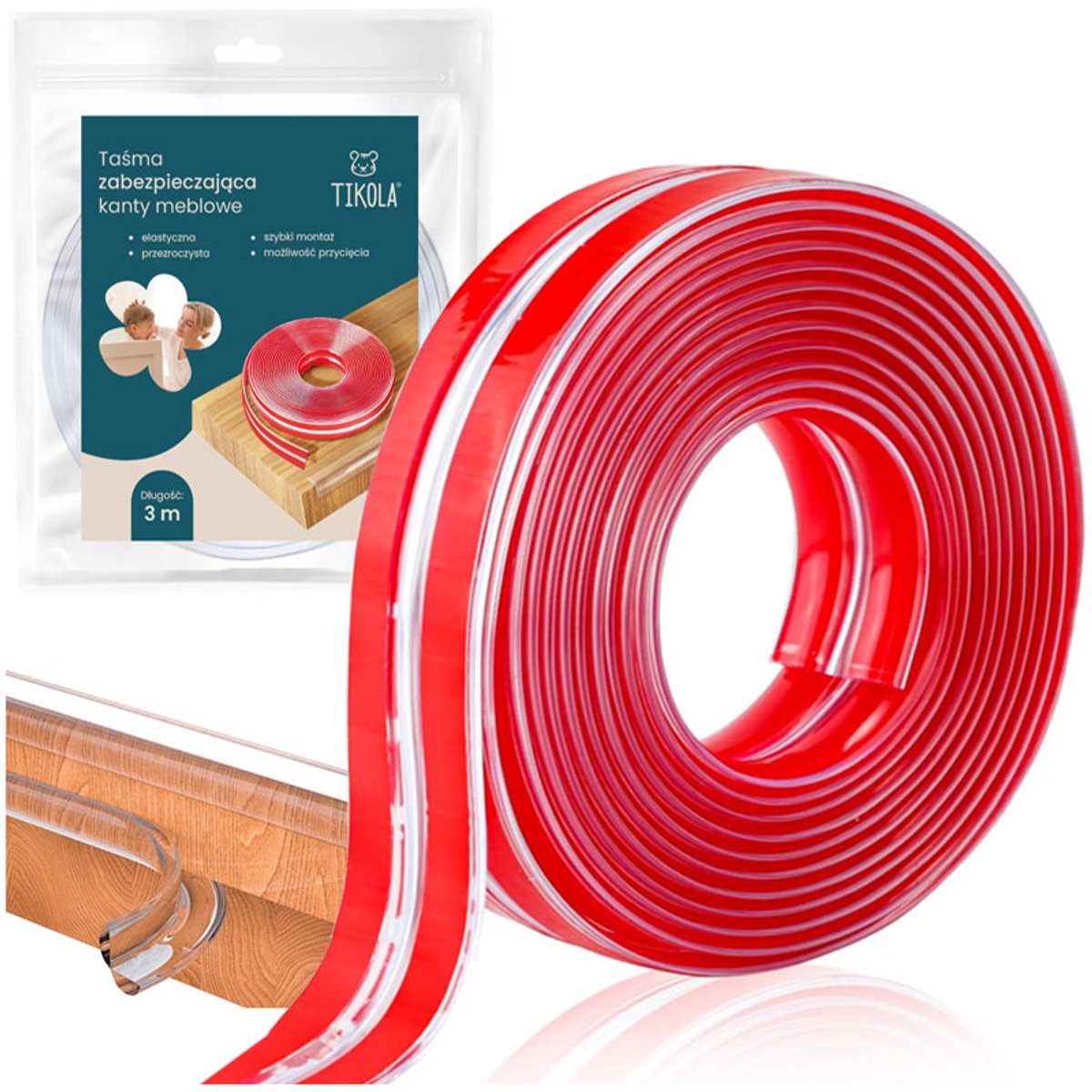 Transparante Meubelrand Bescherming - 3m Rol