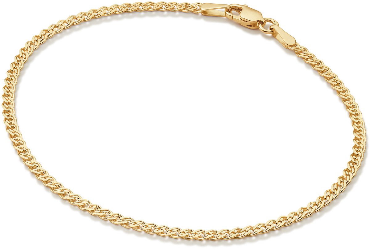 Gouden Dubbele Schakelarmband 585