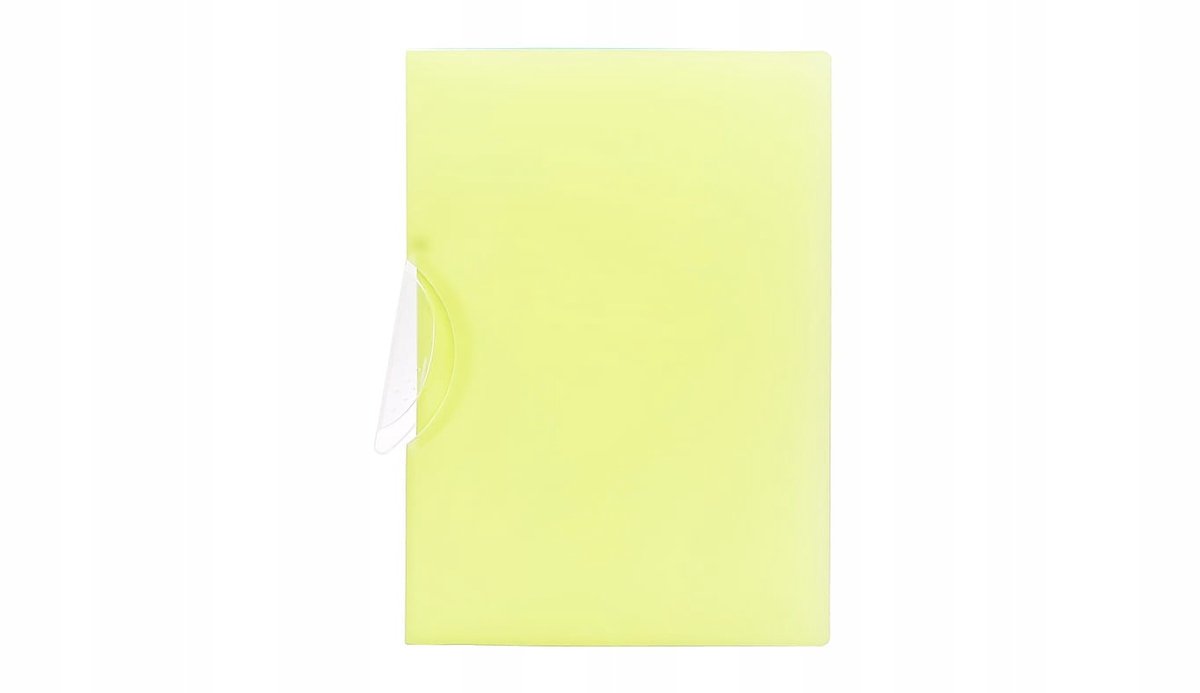 Biurfol Pastel Geel A4 Map met Klem - Duurzaam Polypropyleen