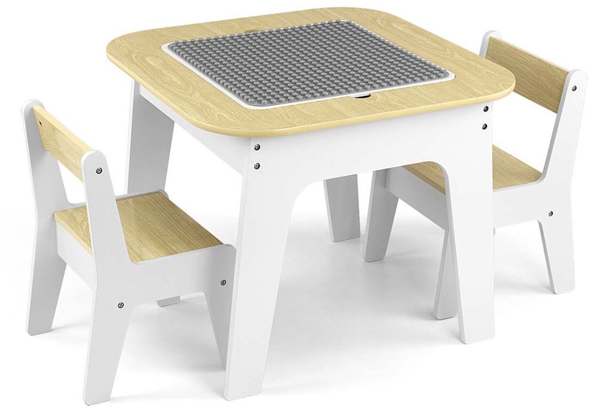 MILLY MALLY - Kindertafel en stoel Olaf Blocks Wit