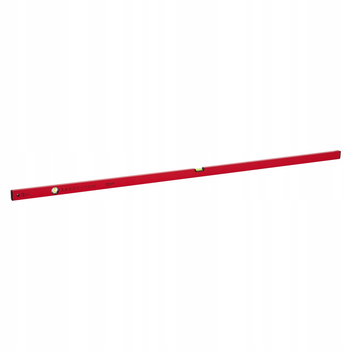 STALCO PERFECT Aluminium waterpas 200 cm Rood - Precisie en duurzaamheid