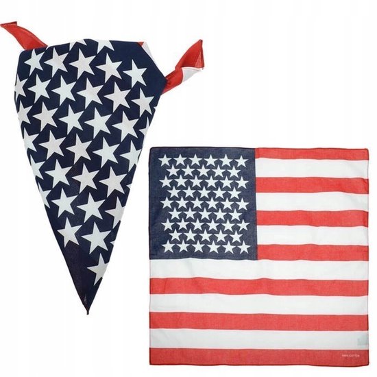 MFH Bandana Western Vlag USA 55x55cm Katoen