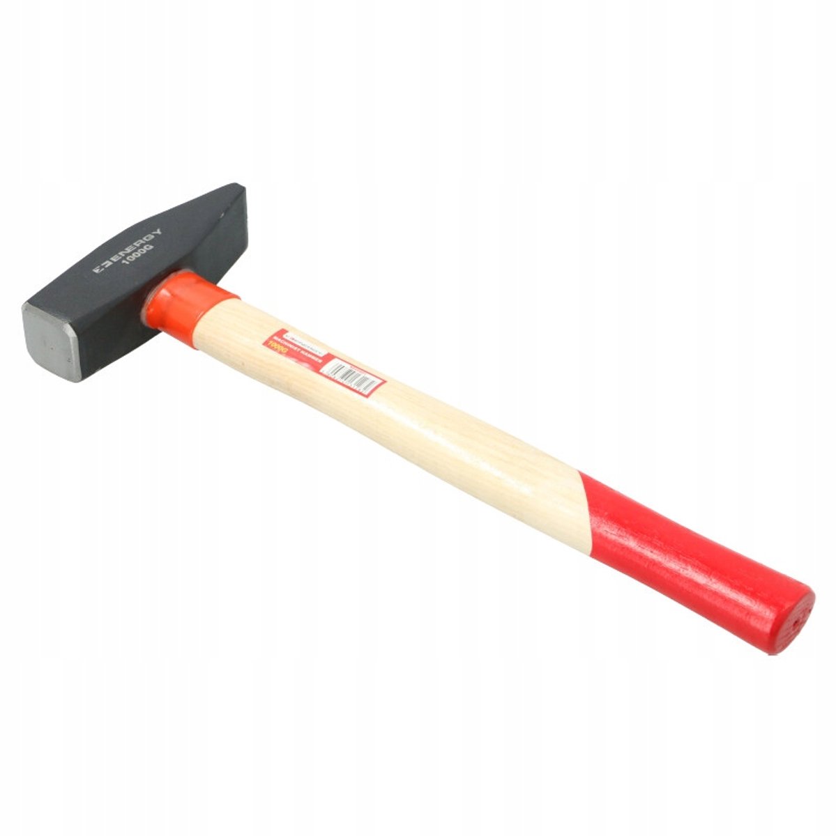 Energiehamer 1000 g - 34,5 cm met houten staal