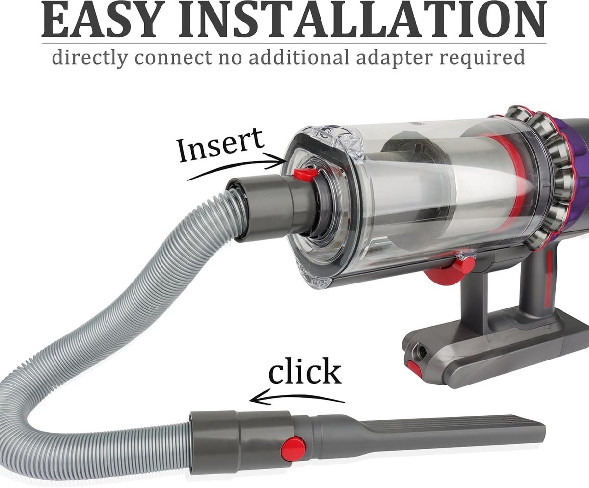 Daity Flexibele verlengslangen - accessoires - gereedschap en vervangingsonderdelen voor Dyson V15 - V15s Gen5 - V12 - V11 - V10 - V9 - V8 en V7 stofzuigers. thumbnail 4