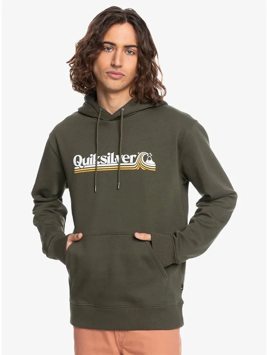 Quiksilver All Lined Up Hoodie Grape Leaf Groen