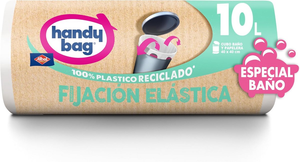 Elastische Vuilniszakken 10L - 12 Stuks - 100% Gerecycled Materiaal