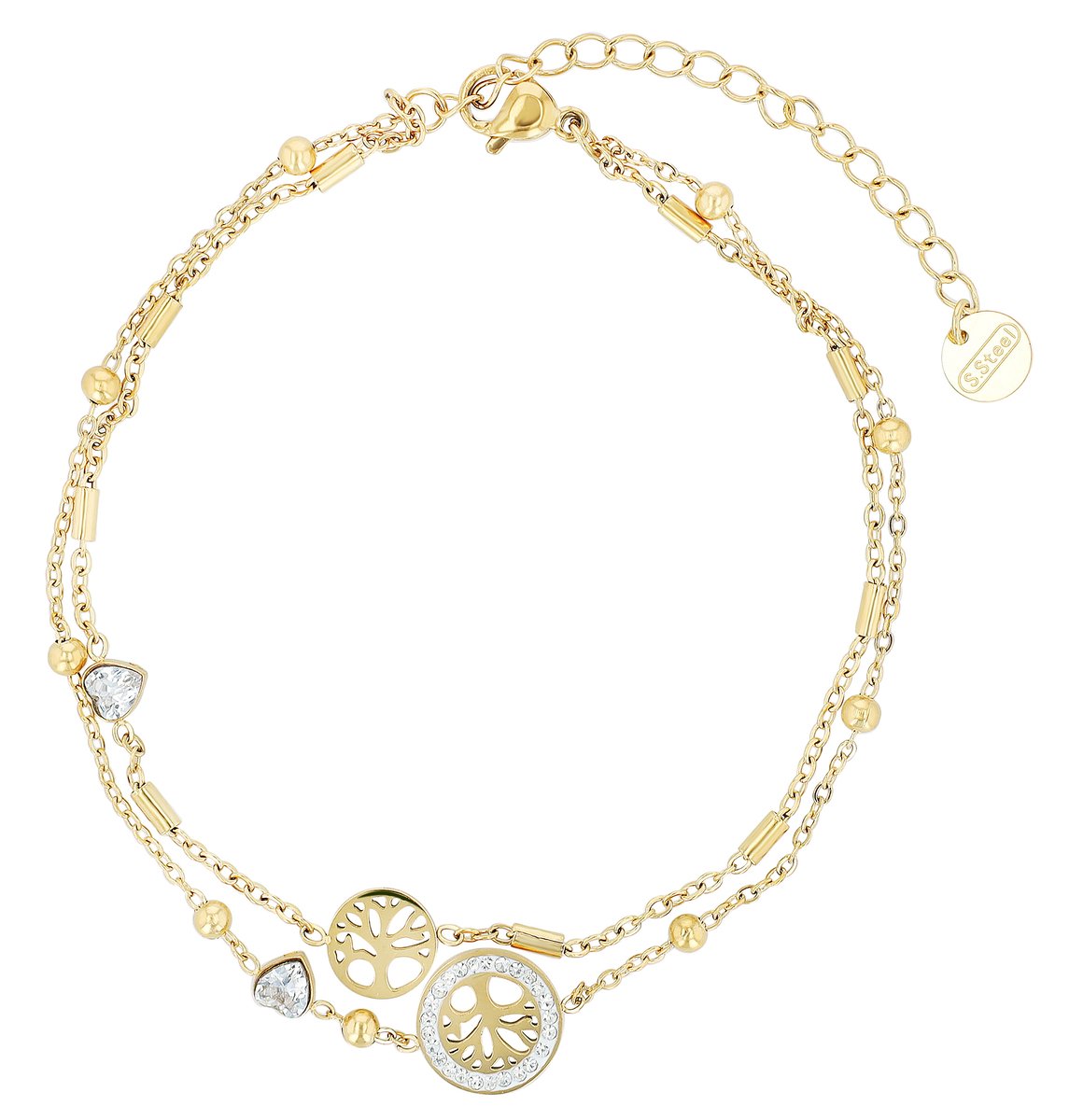 AKZENT Akzent dames enkelsieraden Danika, duurzaam