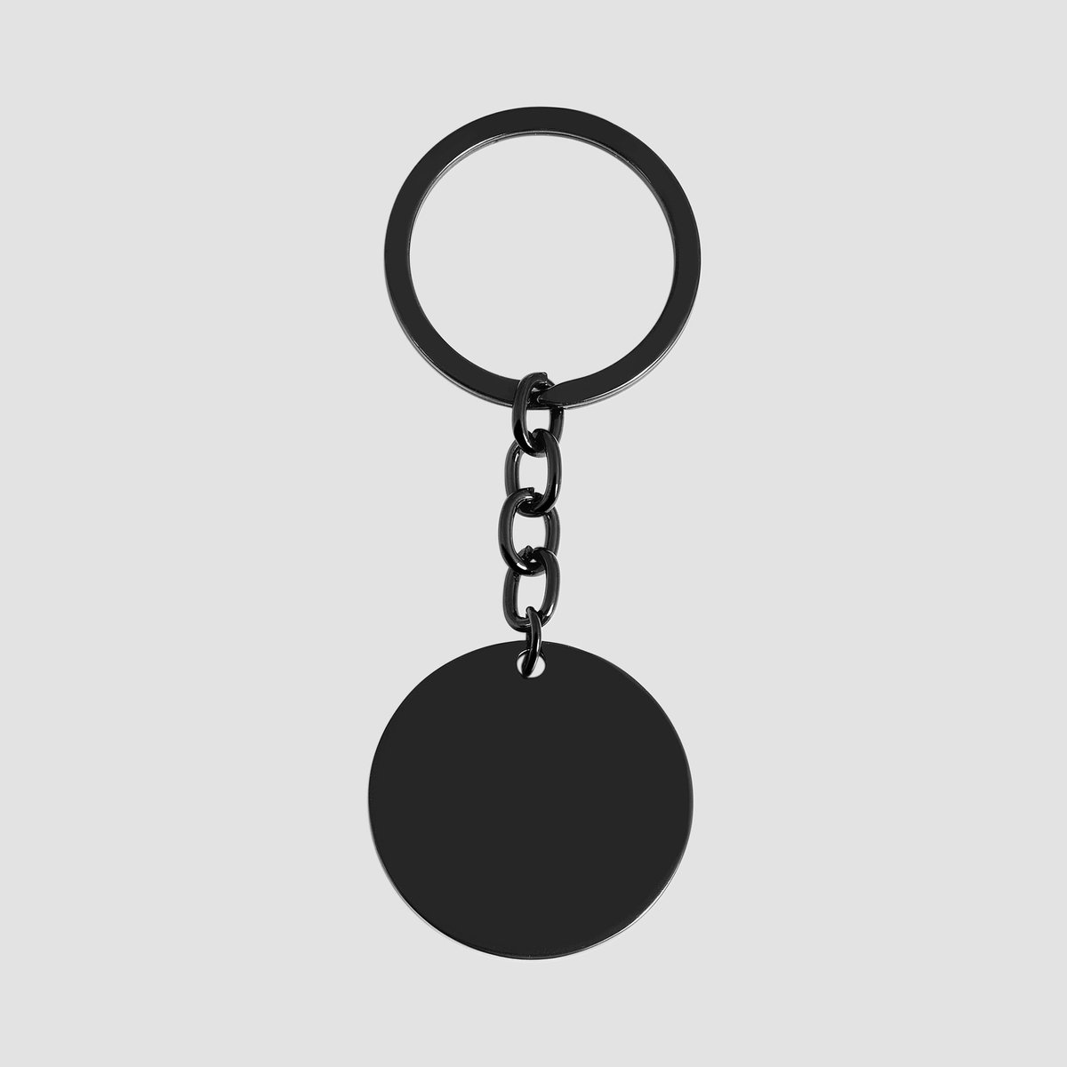 AKZENT Akzent Unisex Sleutelhanger Rudi roestvrijstalen sleutelhanger met gegraveerde munt