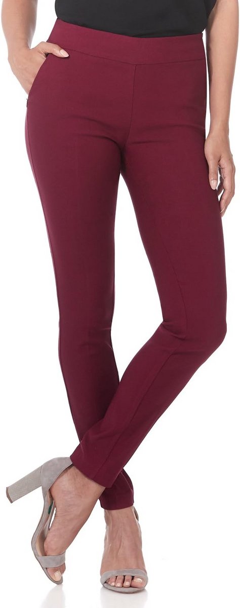 Moderne stretch skinny damesbroek met buikstrak effect