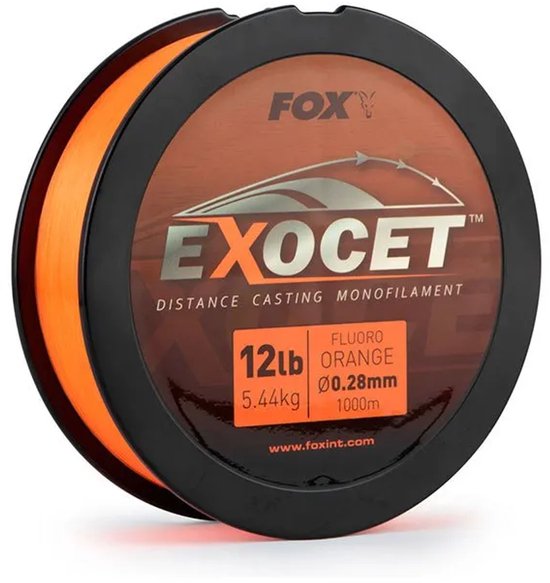 Fox Exocet Fluoro Orange Mono - 0.30mm - 14lb - 6.5kg - 1000m - Nylon Vislijn - Oranje van Fox — afbeelding 3
