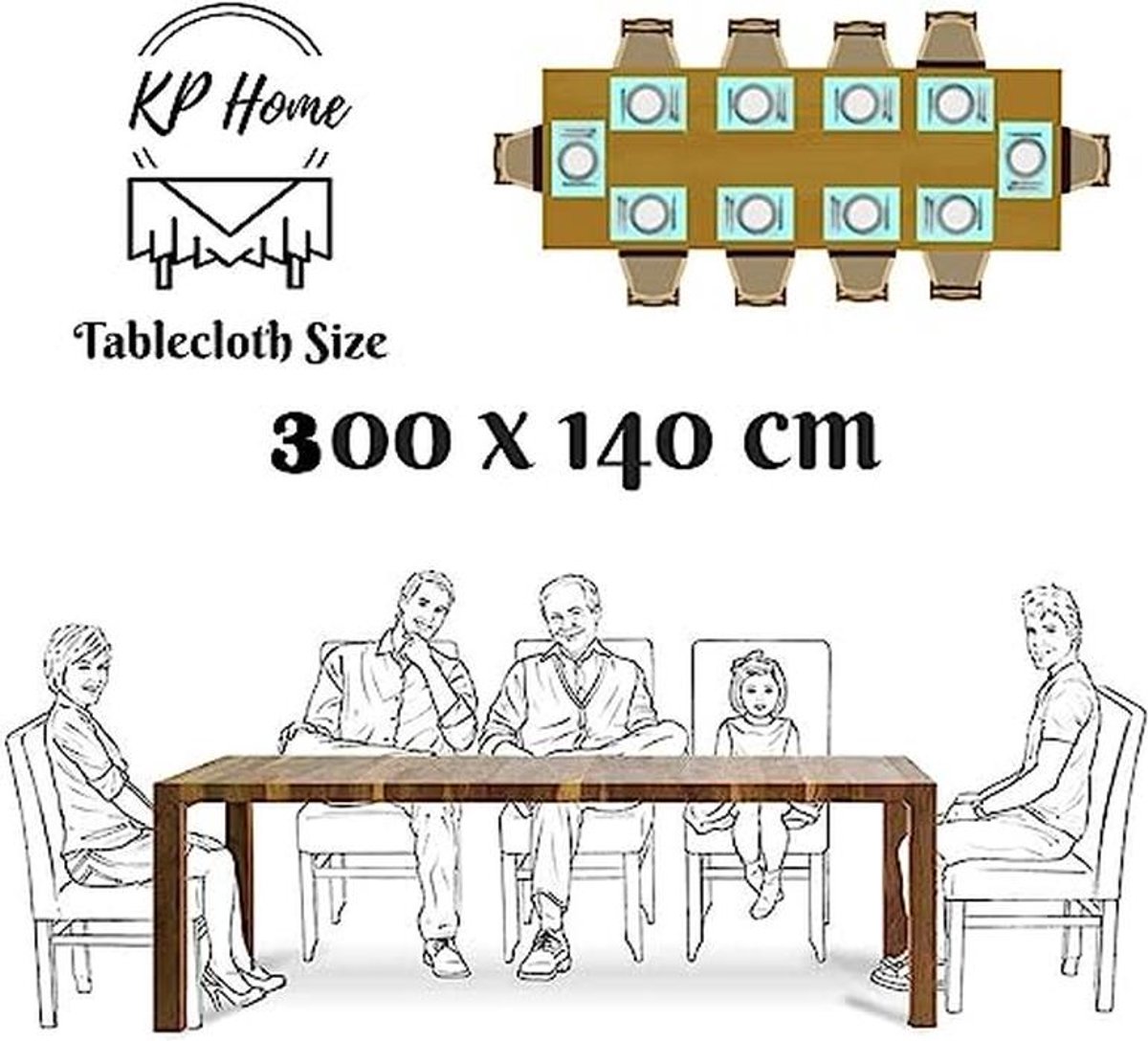 Modern Blauwe PVC Tafelkleed met Bladeren Patroon - Herbruikbaar en Afwasbaar