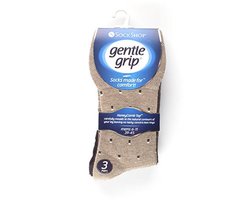 Mannen Gentle Grip Sokken - 6 Paar Geen Elastische Sokken - Comfortabel en Ademend - Bruin - Maat 39-45
