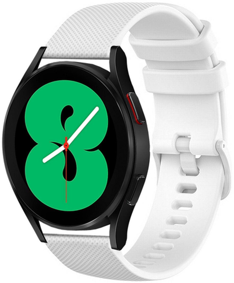 By Qubix - Sportband met motief - Wit - geschikt voor Huawei Watch 5 - 42mm
