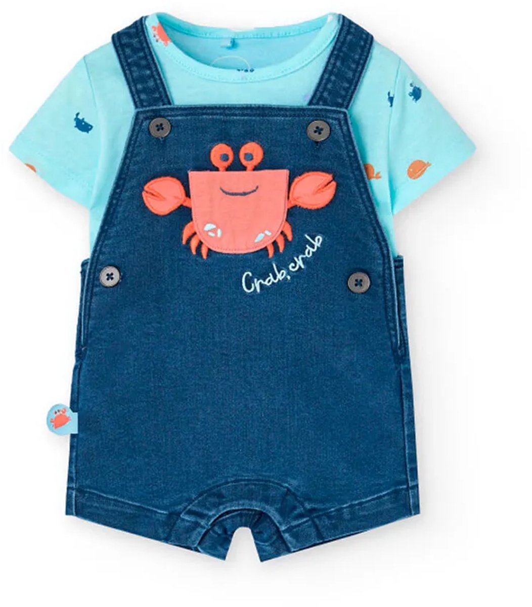 Boboli Knit Korte Mouw Set Blauw 1 Months Jongen