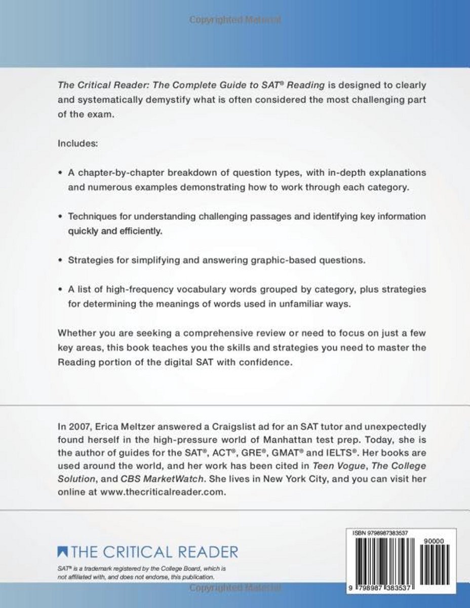 The Critical Reader E-reader Complete Gids voor SAT Lezen - afbeelding 2