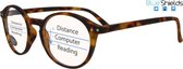 BlueShields by Icon Eyewear YAD214 Ilja Multifocale Computerbril +1.50 - Tortoise