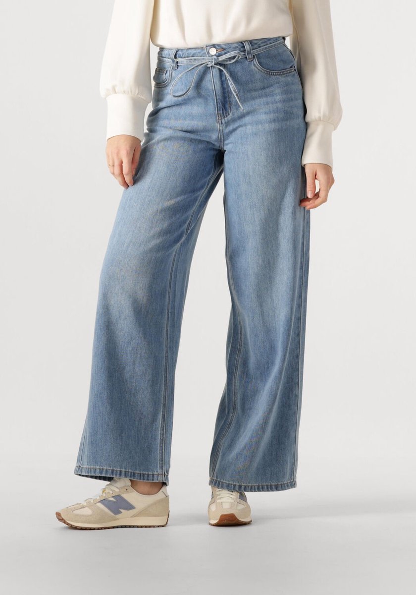 Object Wide leg jeans Strikceintuur