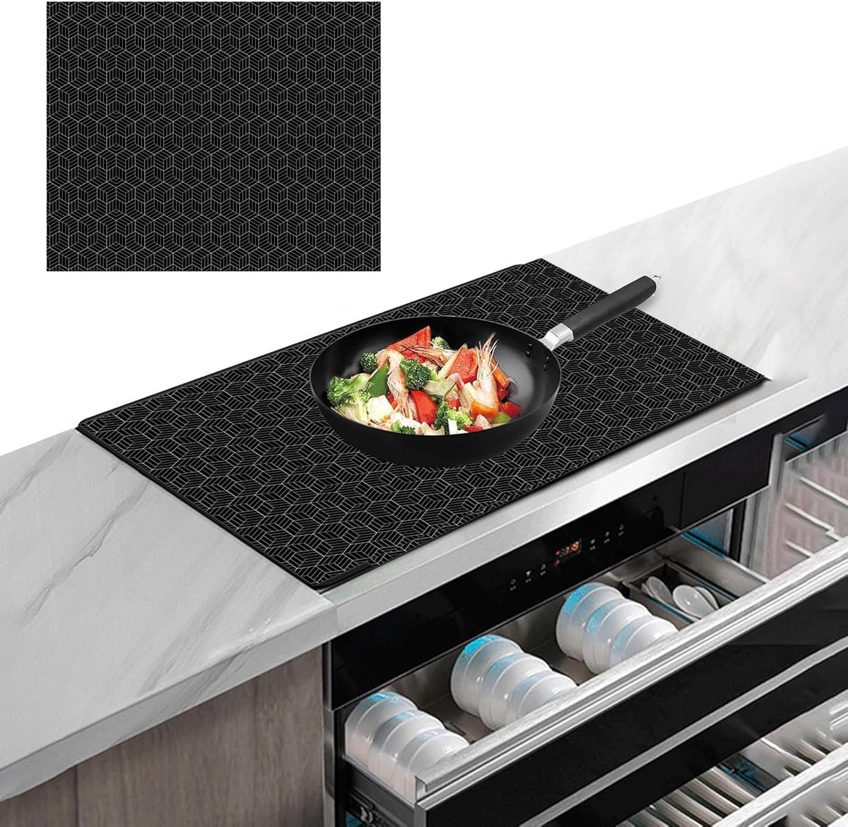 Siliconen inductiekookmat 52 x 78 cm - antislip en hittebestendig tot 230°C voor inductiekookplaat