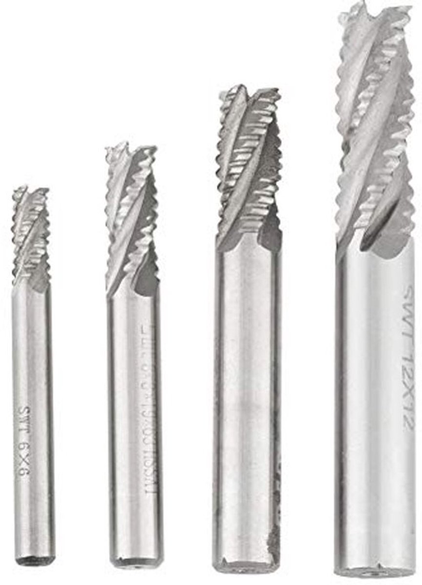 HSS Frees - 4 Snijbladen voor CNC M6/M8/M10/M12 - Hoge slijtvastheid
