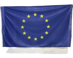 Vlag Europa - Europese Unie - EU - 90x150 cm - Europese vlag - Met ophangringen - Flag European Union - Jonyx
