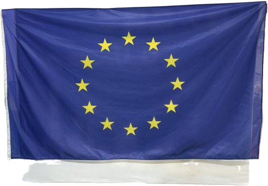 Vlag Europa - Europese Unie - EU - 90x150 cm - Europese vlag - Met ophangringen - Flag European Union - Jonyx