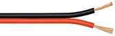 Luidspreker kabel (CCA) | 2x 1,00mm² | rood/zwart | 100 meter
